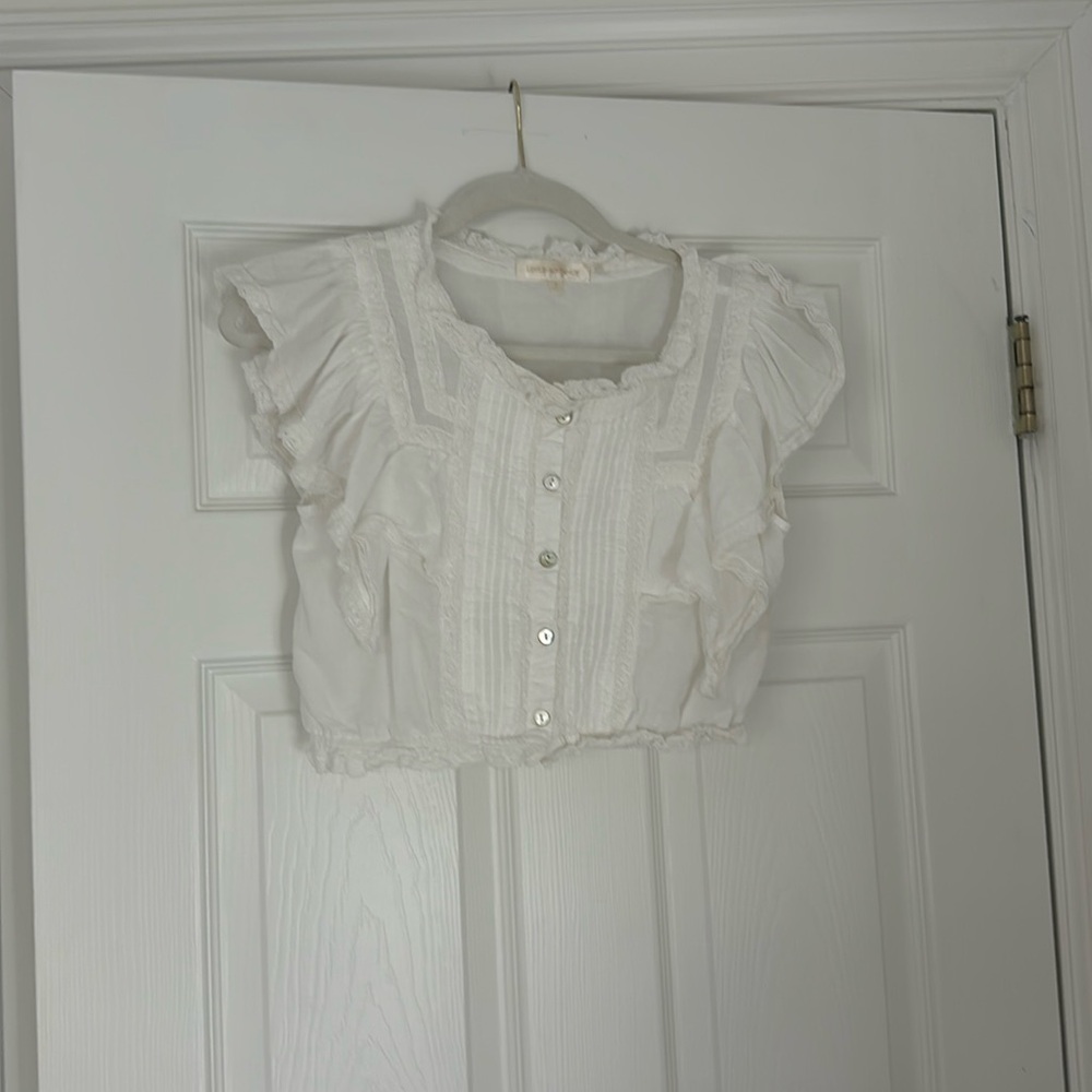 lace button up love shack fancy shirt